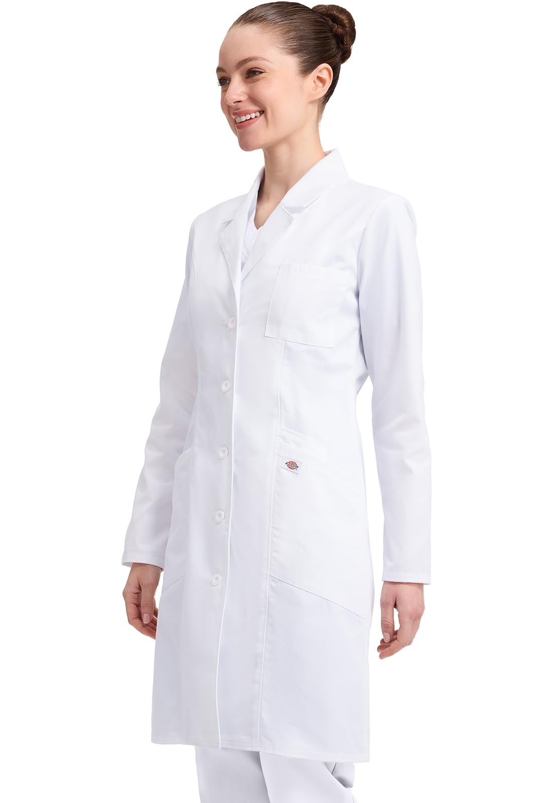 Dickies Contemporary Fit Women's 37" Twill Fitted Lab Coat 82401 - Image 4