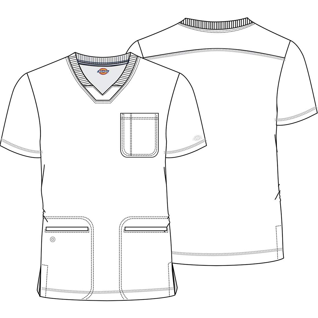 Dickies Dynamix Men Scrubs Top V-Neck DK640 - Image 7