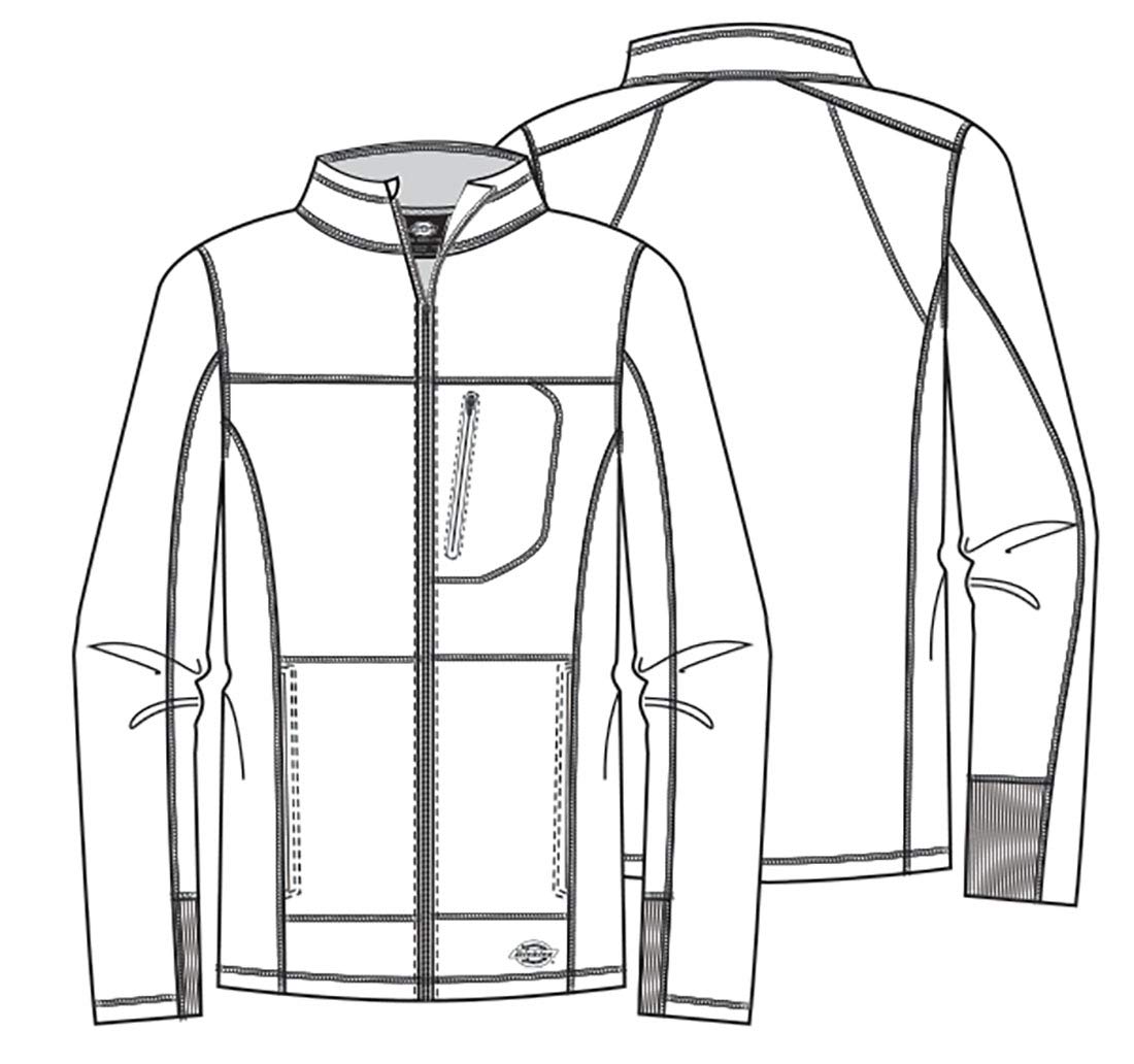 Dickies Dynamix Men Warm Up Scrubs Jacket Zip Front DK310 - Image 6