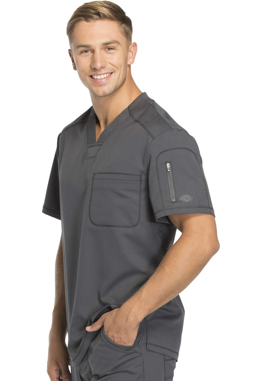 Dickies Dynamix Scrubs for Men Athletic-Inspired V-Neck Chest Pocket Scrub Top with Four-Way Stretch & Moisture Wicking DK610 - Image 5
