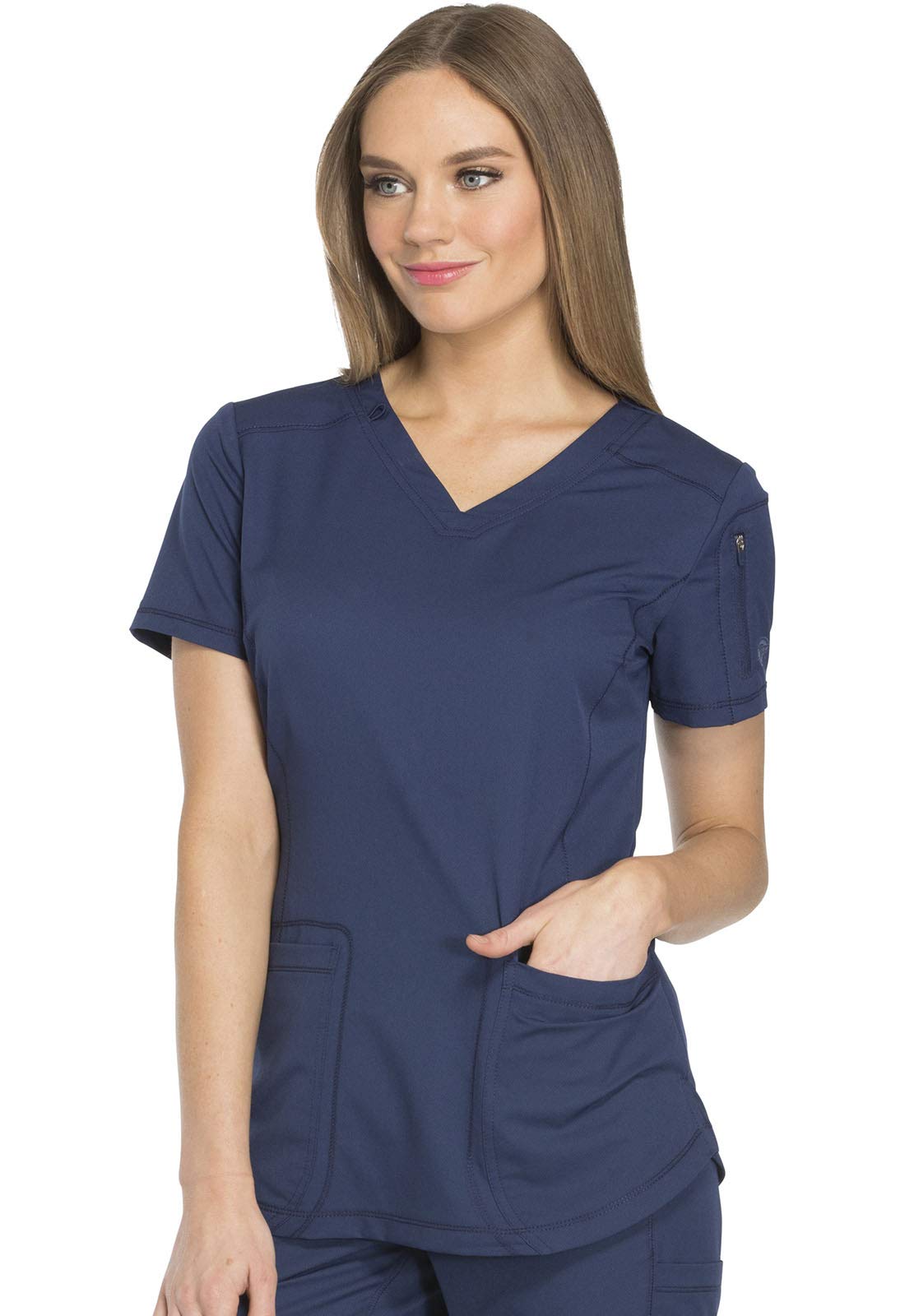 Dickies Dynamix Womens Tops, Athletic-Inspired V-Neck Scrub Top with Four-Way Stretch and Moisture Wicking DK730 - Image 5