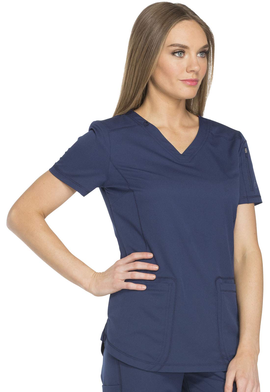Dickies Dynamix Womens Tops, Athletic-Inspired V-Neck Scrub Top with Four-Way Stretch and Moisture Wicking DK730 - Image 6