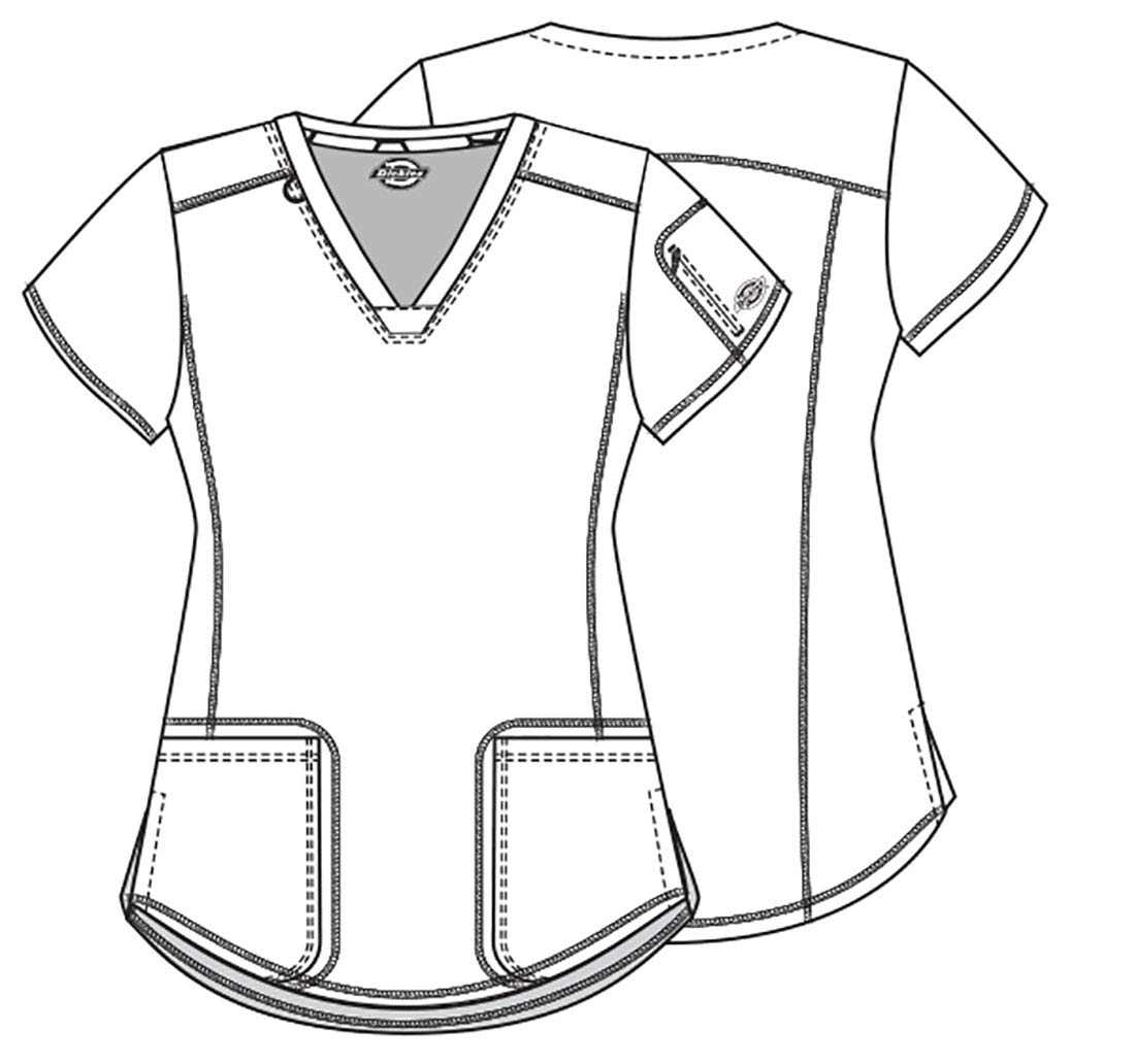 Dickies Dynamix Womens Tops, Athletic-Inspired V-Neck Scrub Top with Four-Way Stretch and Moisture Wicking DK730 - Image 7