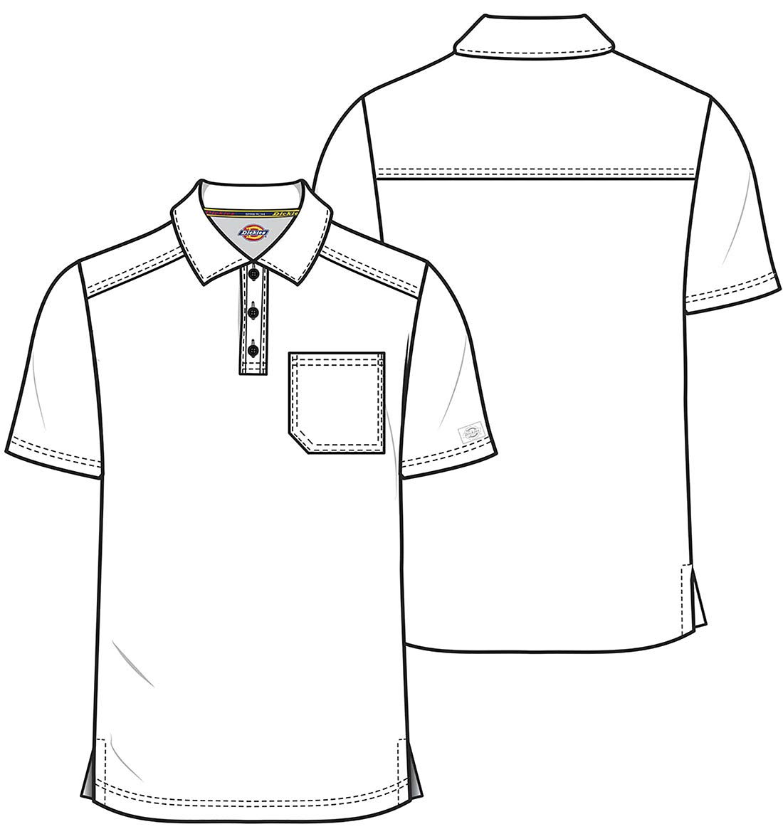 Dickies EDS Essentials Men Scrubs Top Polo DK925 - Image 7