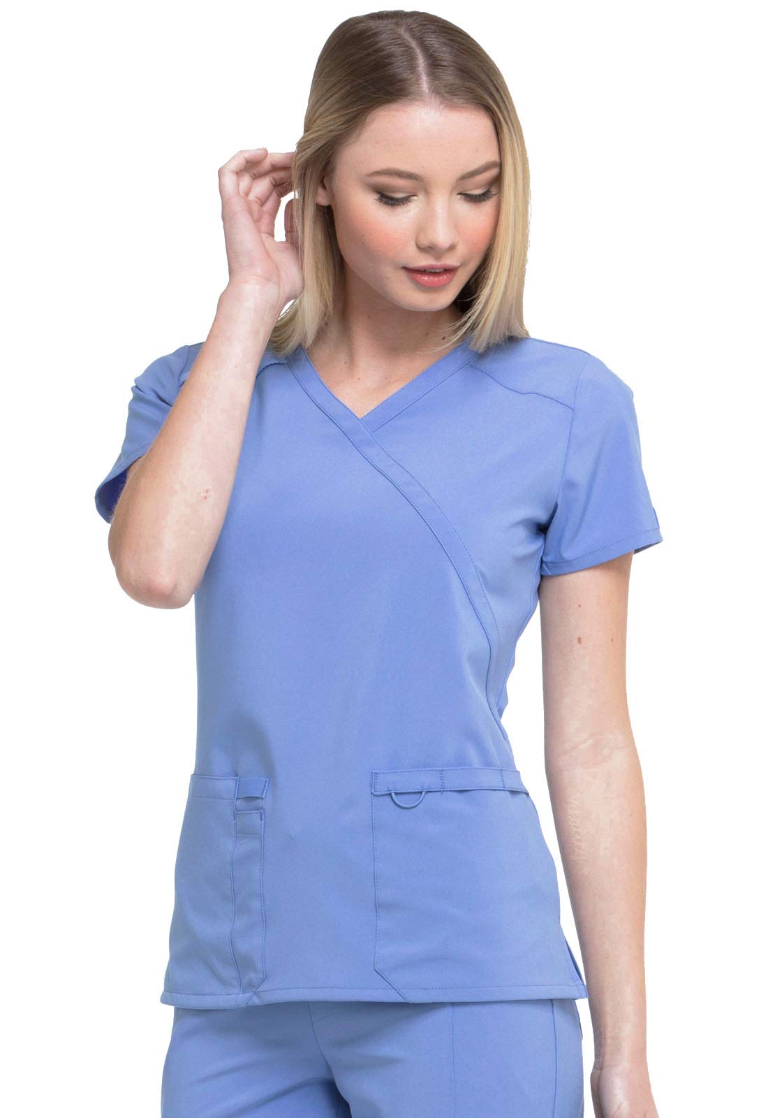 Dickies EDS Essentials, Mock Wrap Top Scrubs for Women with Four-Way Stretch and Moisture Wicking DK625 - Image 5