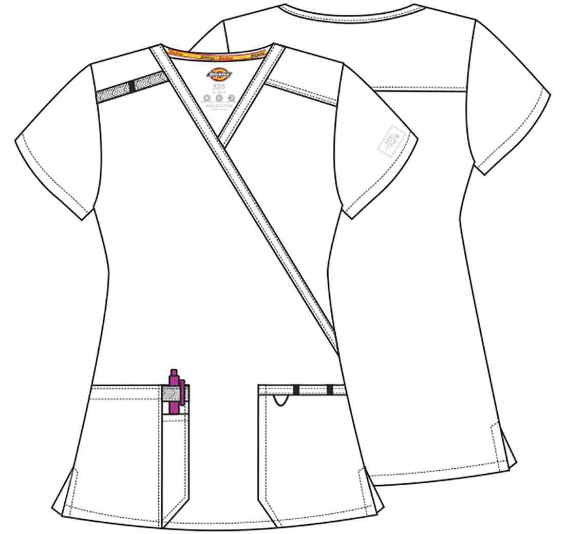 Dickies EDS Essentials, Mock Wrap Top Scrubs for Women with Four-Way Stretch and Moisture Wicking DK625 - Image 7