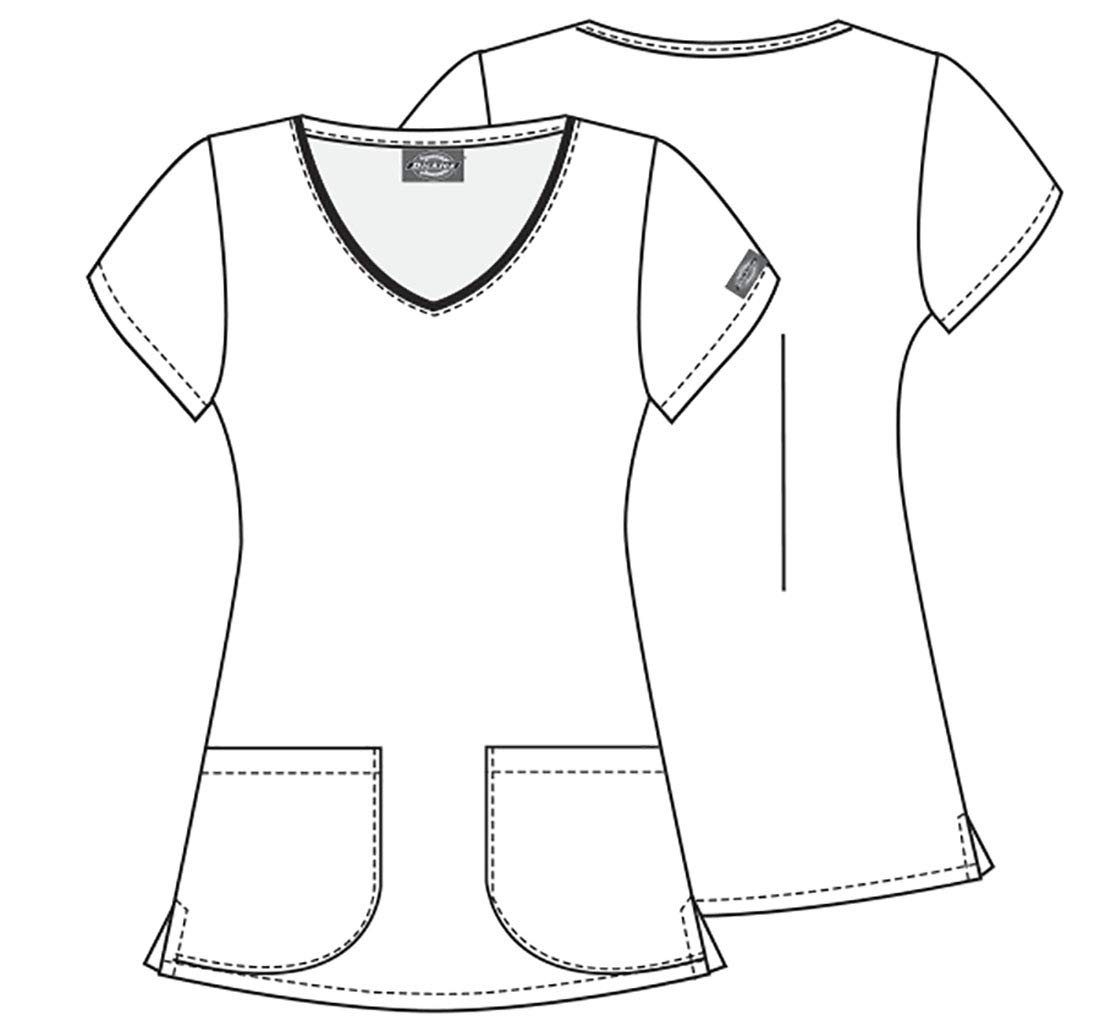 Dickies EDS Women Scrubs Top V-Neck DK700 - Image 4