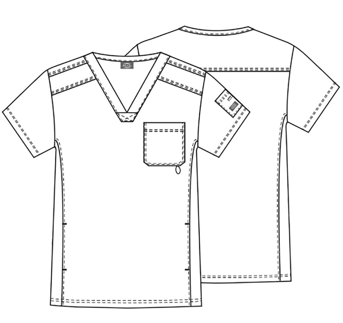 Dickies Gen Flex Men Scrubs Top V-Neck 81722 - Image 8