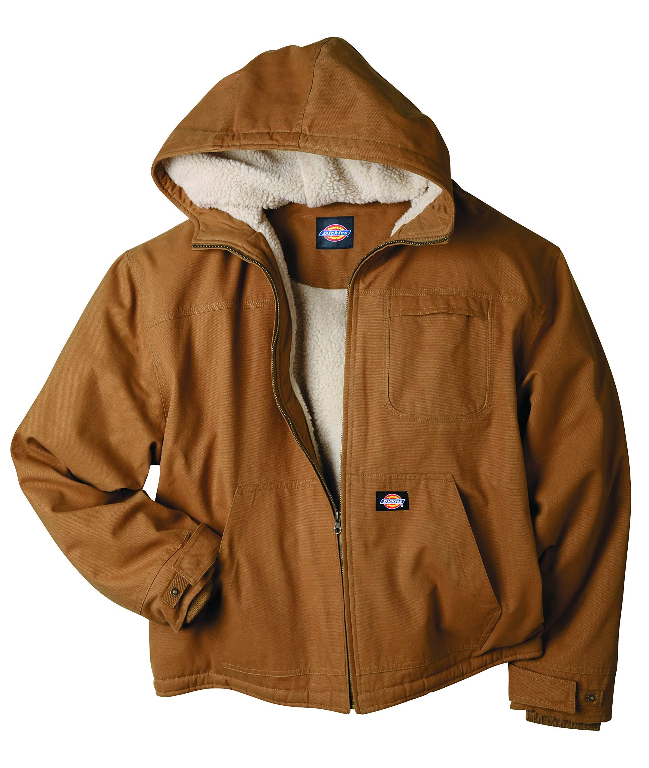 Dickies Men's Sanded Duck Sherpa Lined Hooded Jacket - Image 3