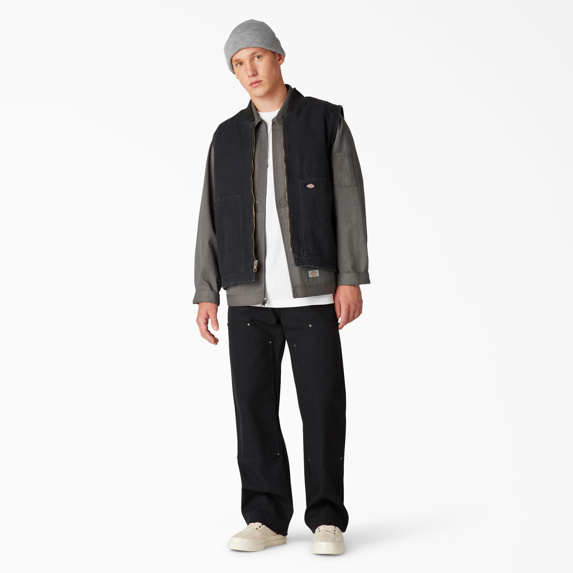 Dickies Men's Stonewashed Duck High Pile Fleece Lined Vest - Image 4